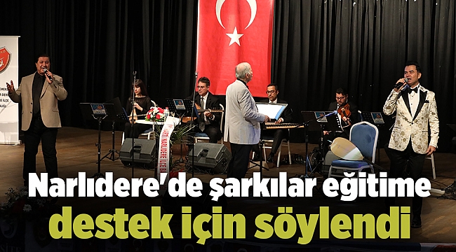 Narlıdere'de şarkılar eğitime destek için söylendi